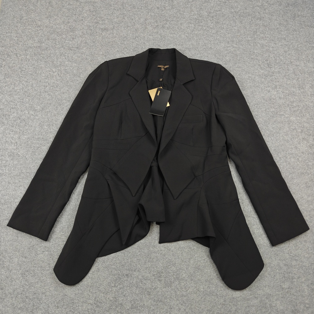 Alberto Makali Blazer Womens 6 Black Lined Tailored Stretch Jacket Workwear